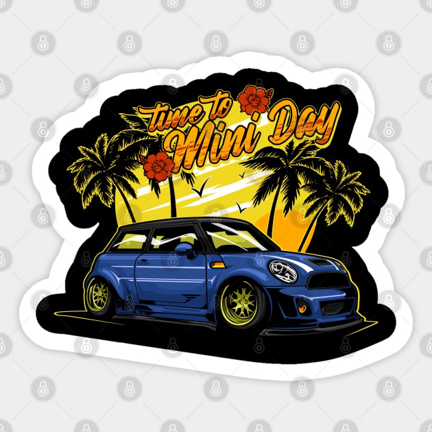 Time To Mini Day Cooper Sticker by CFStore